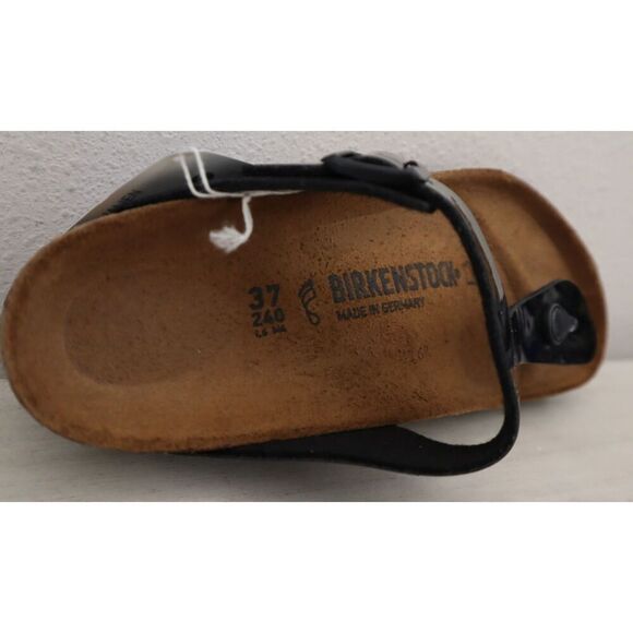 Birkenstock 0043661 Women Sz 6 Black Patent Leather Gizeh Birko-Flor Sandals - Picture 7 of 16